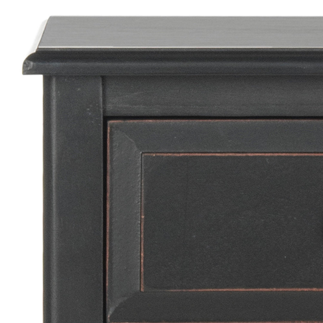 Santa Cruz End Table with Storage Breakwater Bay Color: Distressed Black