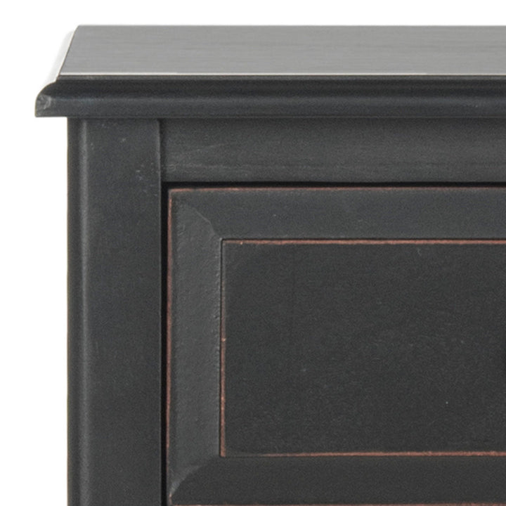 Santa Cruz End Table with Storage Breakwater Bay Color: Distressed Black
