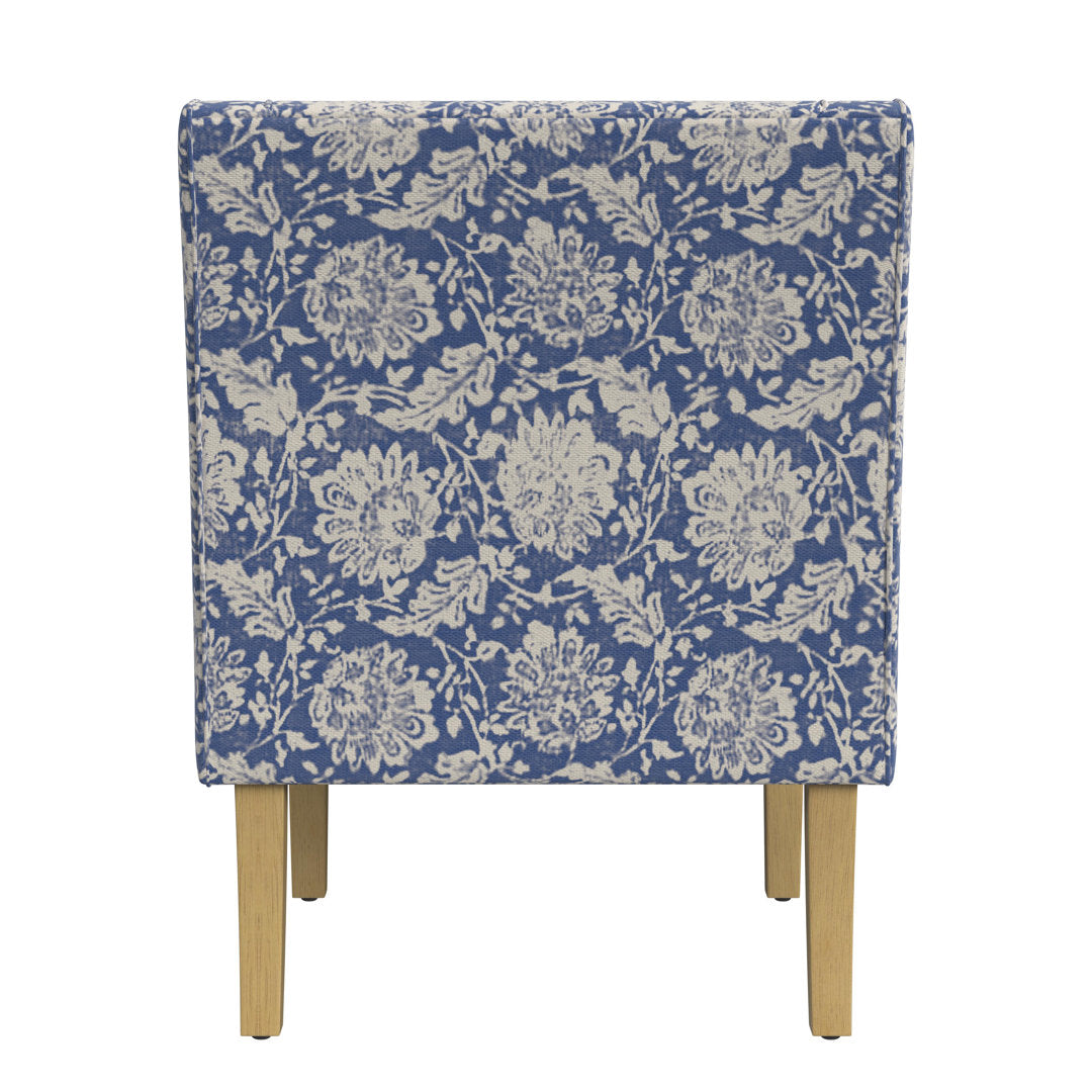 Adona Accent Chair Mistana™ Fabric: Blue Floral 100% Polyester,