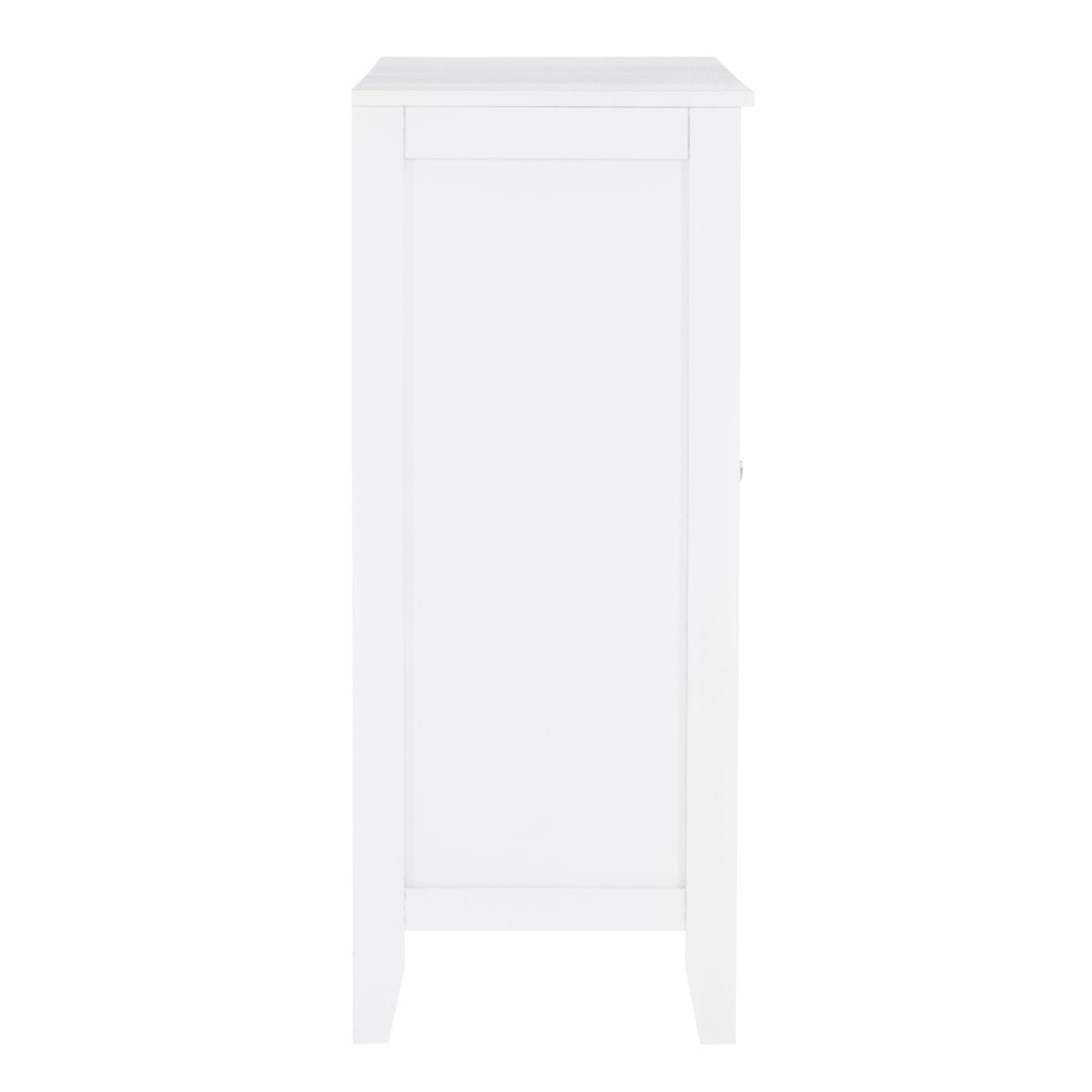 Fiama 38" Three Shelf Accent Cabinet with Two Glass Doors Red Barrel Studio® Color: White