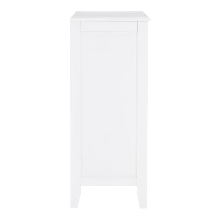 Fiama 38" Three Shelf Accent Cabinet with Two Glass Doors Red Barrel Studio® Color: White