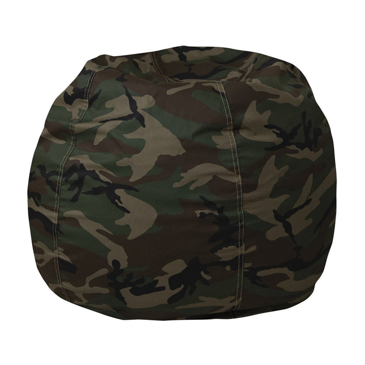 Classic Refillable Cotton Bean Bag Chair Mack & Milo™ Size: Small Body Fabric: Camouflage Cotton Twill