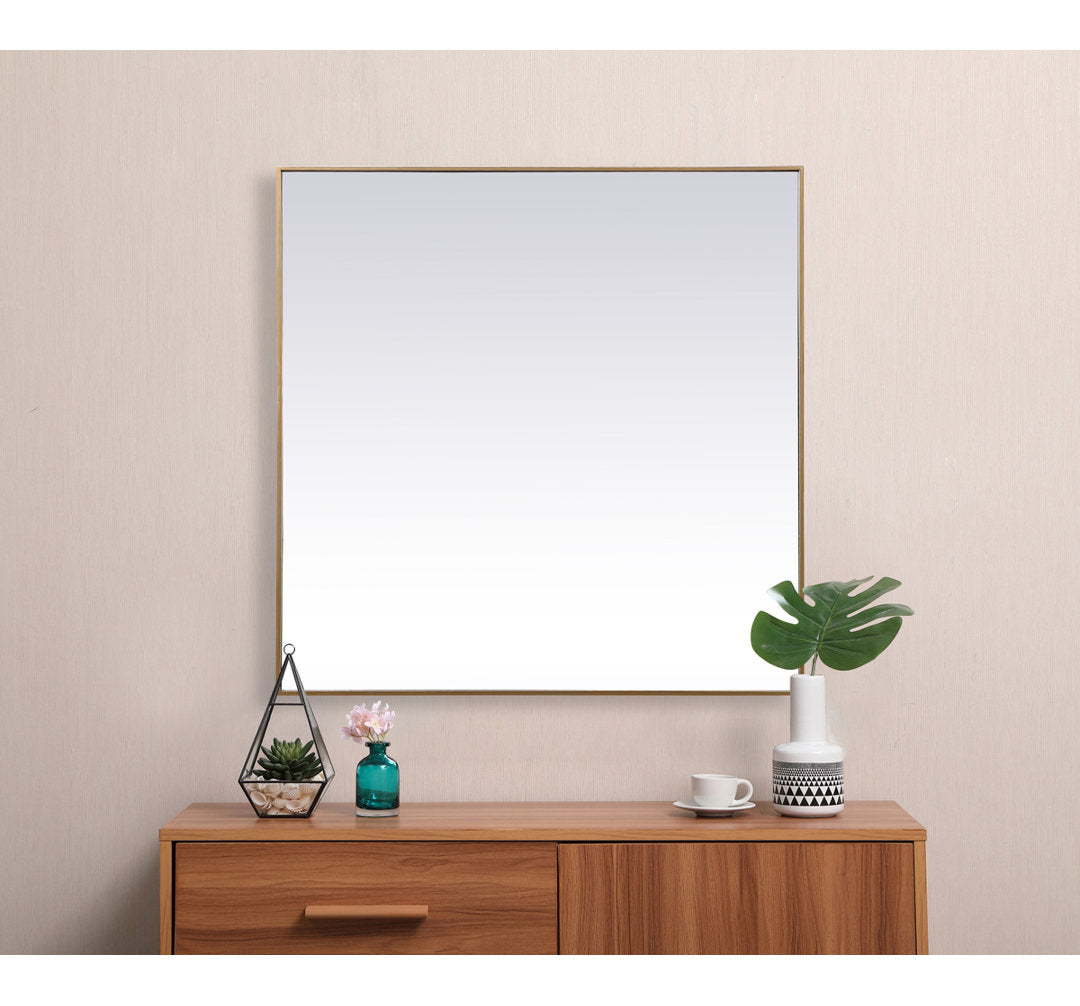 Valparaiso Accent Mirror Wade Logan® Size: 48"  x 48"  Finish: Brass