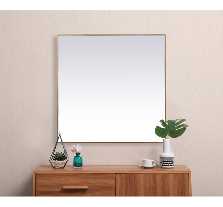 Valparaiso Accent Mirror Wade Logan® Size: 48"  x 48"  Finish: Brass