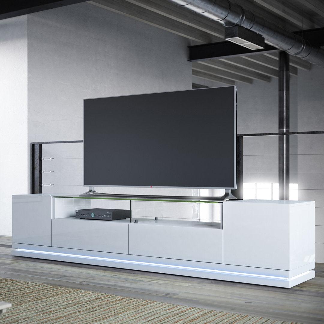 Graidy TV Stand for TVs up to 70" Ebern Designs Color: White Gloss