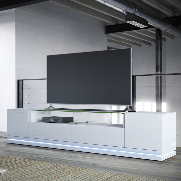 Graidy TV Stand for TVs up to 70" Ebern Designs Color: White Gloss