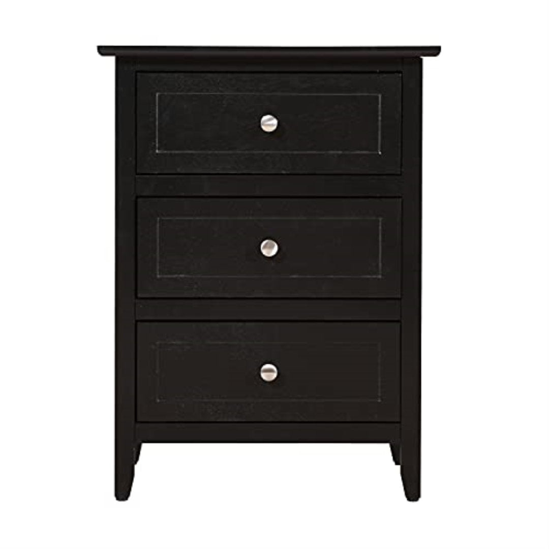 Emjay 3 - Drawer Nightstand Glory Furniture Color: Black