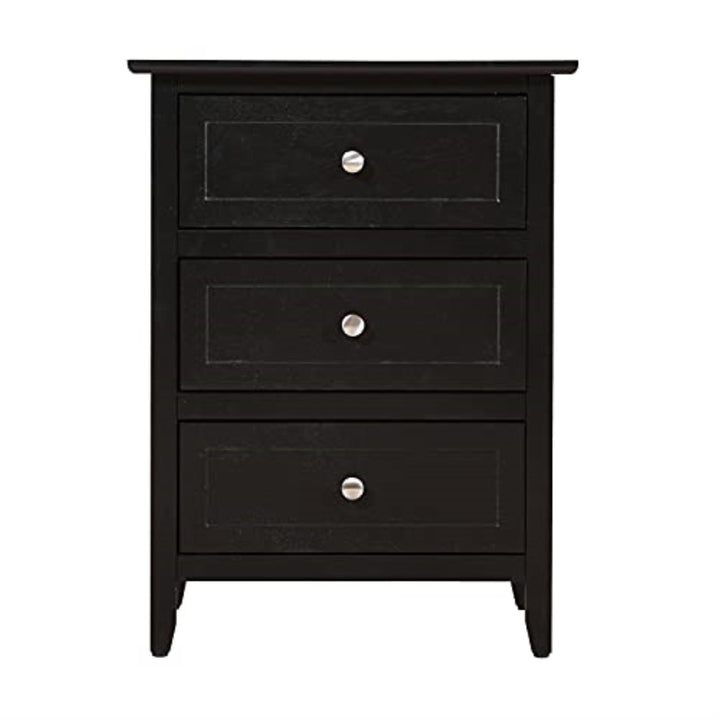 Emjay 3 - Drawer Nightstand Glory Furniture Color: Black
