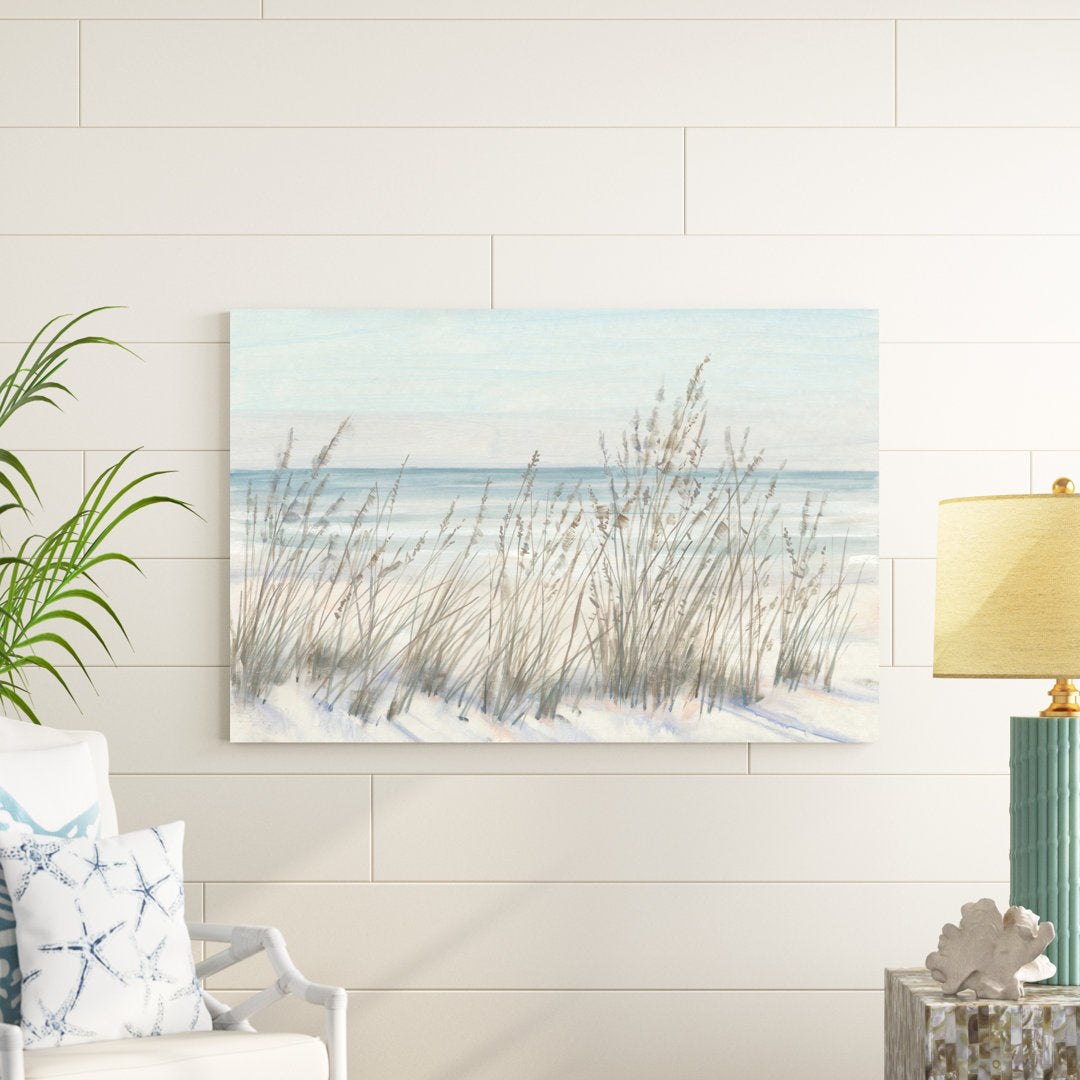 Beach Grass II Beachcrest Home™ Size: 32" H x 48" W x 1.25" D Format: Wrapped Canvas, Mat Included: No