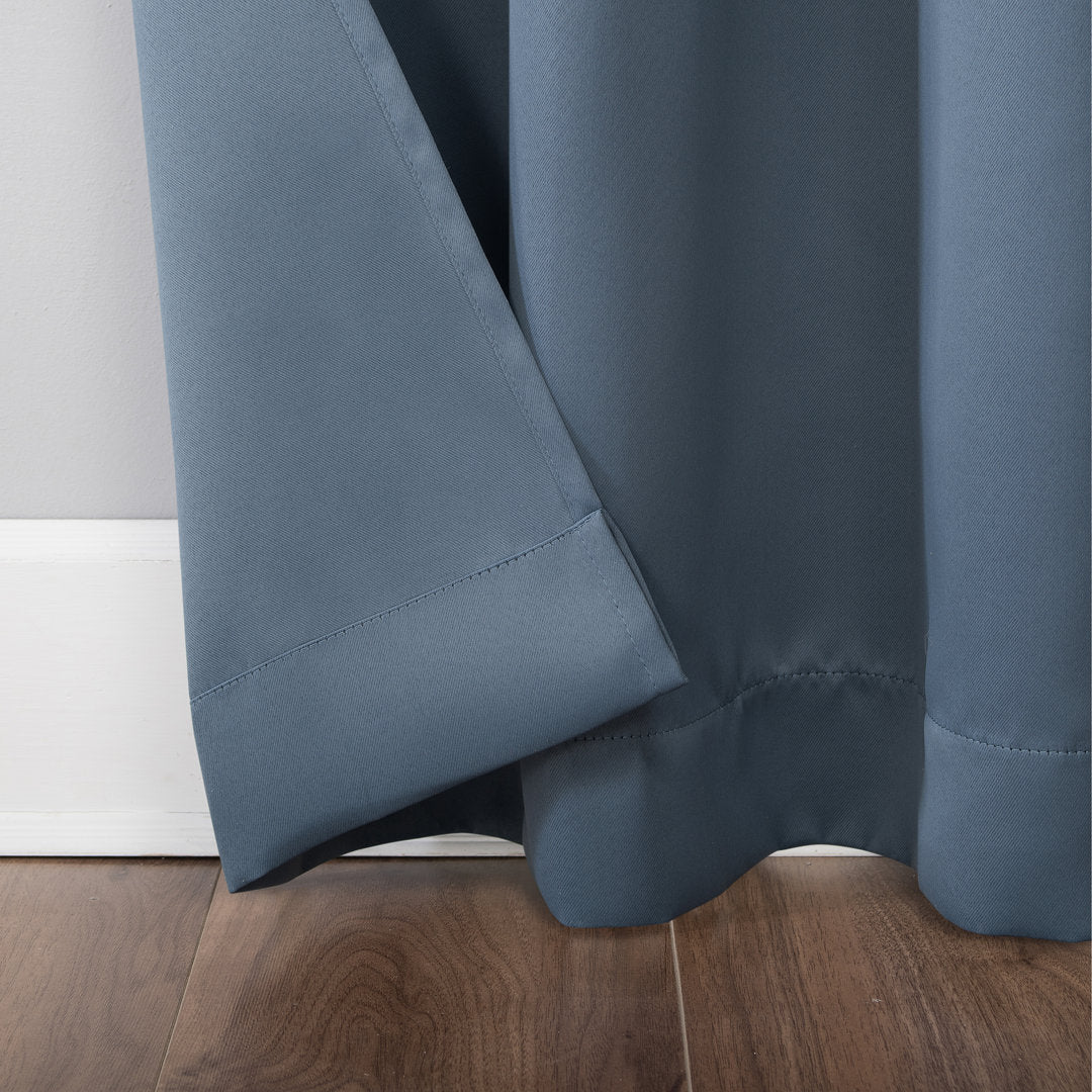 Wayfair Basics Blackout Grommet Curtain Panel Wayfair Basics® Curtain Color: Denim Blue Size per Panel: 40" W x 84" L