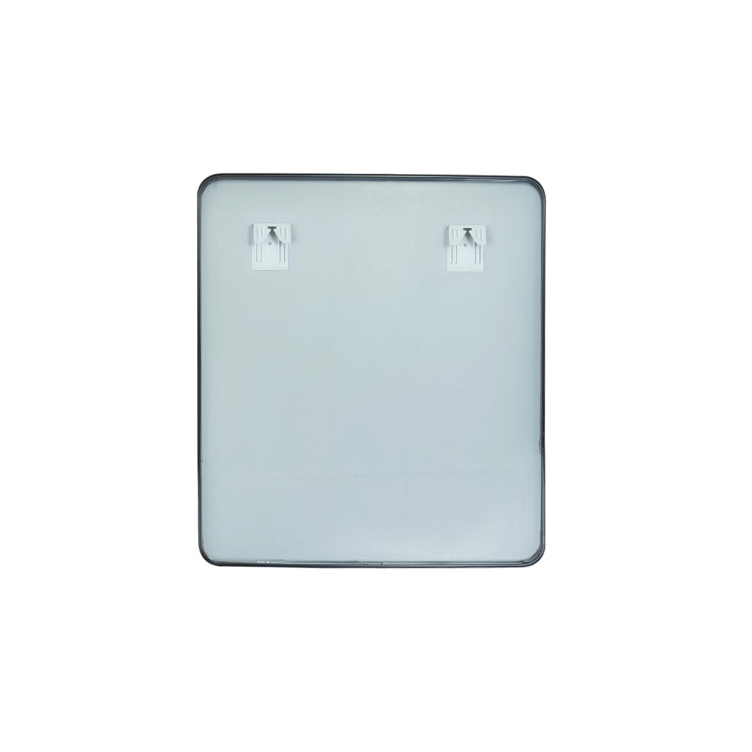 Markhai Modern Accent Mirror Orren Ellis Size: 36'' x 32'' Finish: Brushed Black