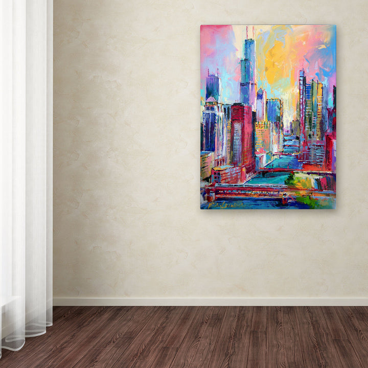 Chicago 3' Painting Print on Wrapped Canvas Ebern Designs Size: 47" H x 35" W x 2" D