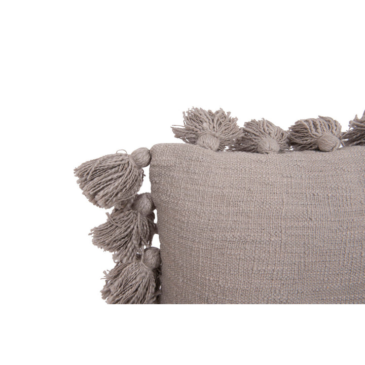 Vivienne Luxurious Square Cotton Pillow Cover and Insert Kelly Clarkson Home Color: Gray