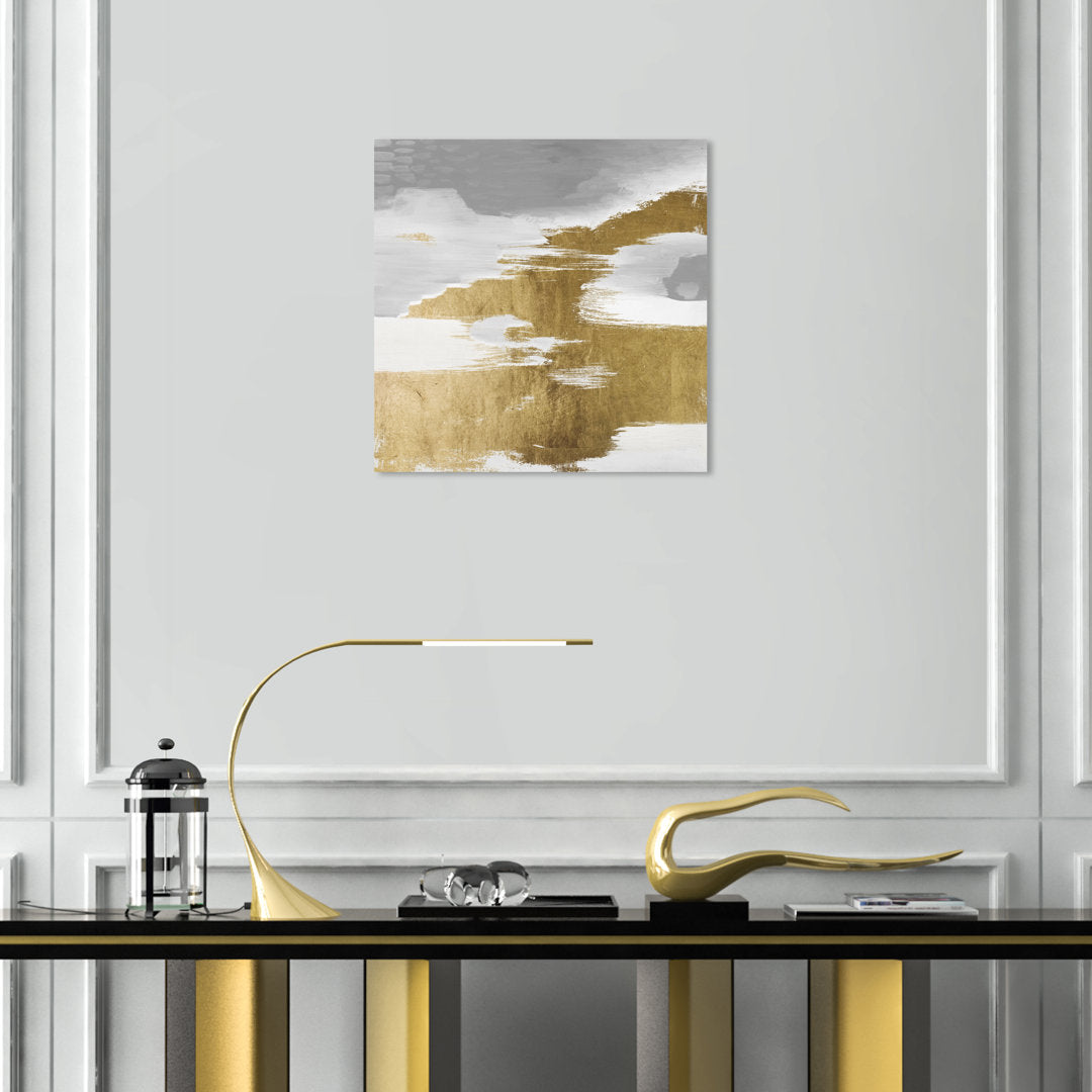 Gold Heaven - Painting on Canvas Oliver Gal Prints Size: 16" H x 16" W Format: Wrapped Canvas
