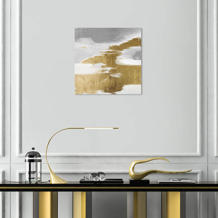 Gold Heaven - Painting on Canvas Oliver Gal Prints Size: 16" H x 16" W Format: Wrapped Canvas