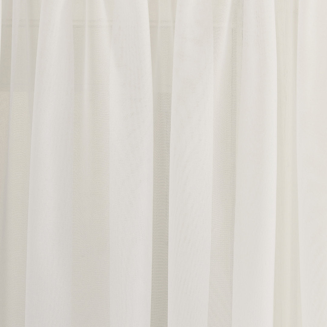 Wayfair Basics® Sheer Tab Top Curtain Panel Wayfair Basics® Curtain Color: Eggshell Size per Panel: 59"W x 63"L