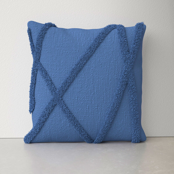 Tracey Square Cotton Pillow Cover & Insert AllModern Color: Blue Size: 24"H x 24"W Shape: Square