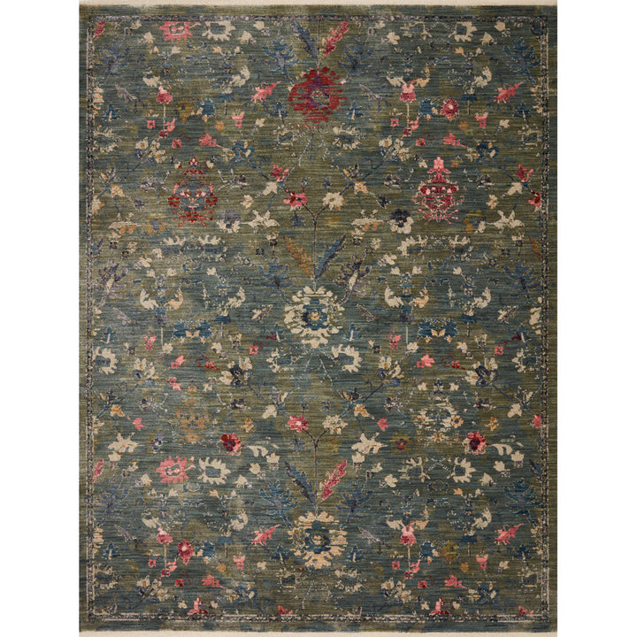 Febbas Oriental Machine Made Power Loom Area Rug in Moss Green Lark Manor™ Rug Size: Rectangle 2'7" x 4'