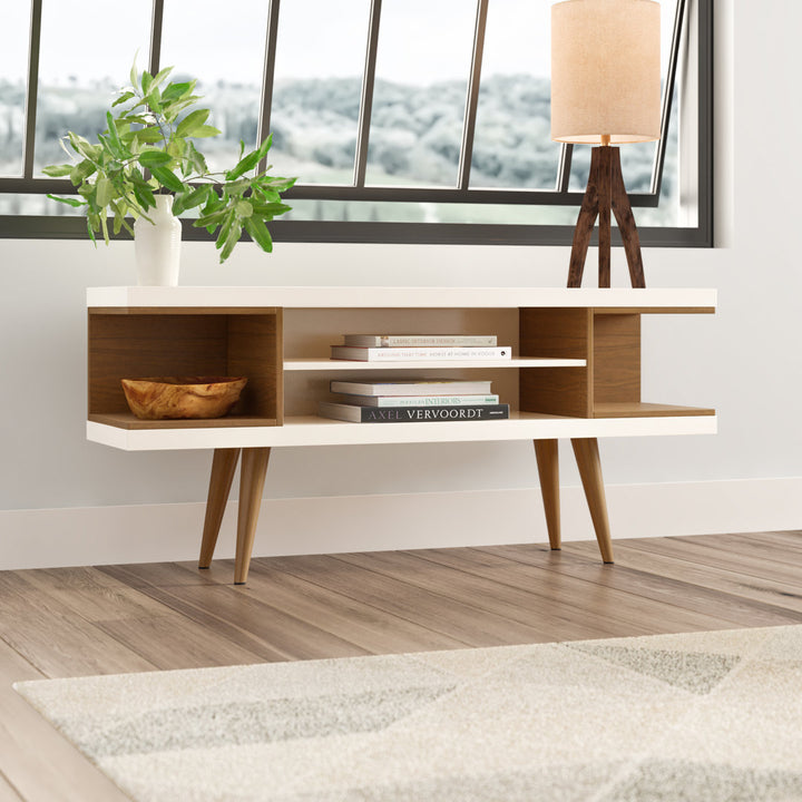Michaelson TV Stand for TVs up to 50" Wade Logan® Color: Off White/Maple Cream
