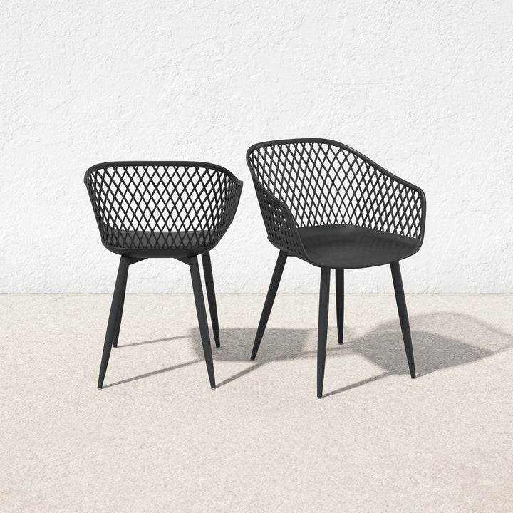 Newark Patio Dining Armchair (Set of 2) AllModern Color: Black