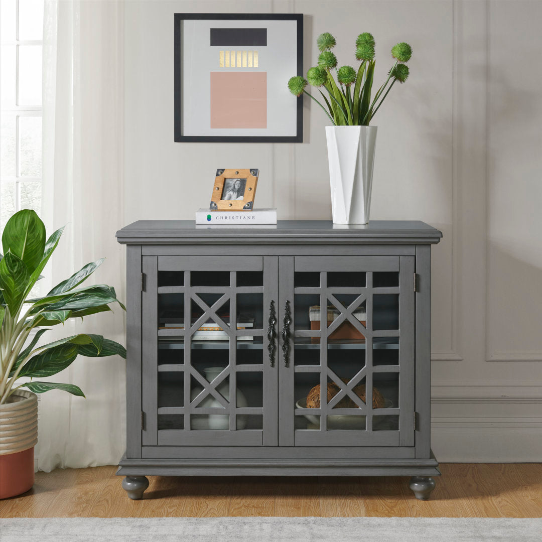 Ahmara 2 - Door Accent Cabinet Three Posts™ Color: Gray