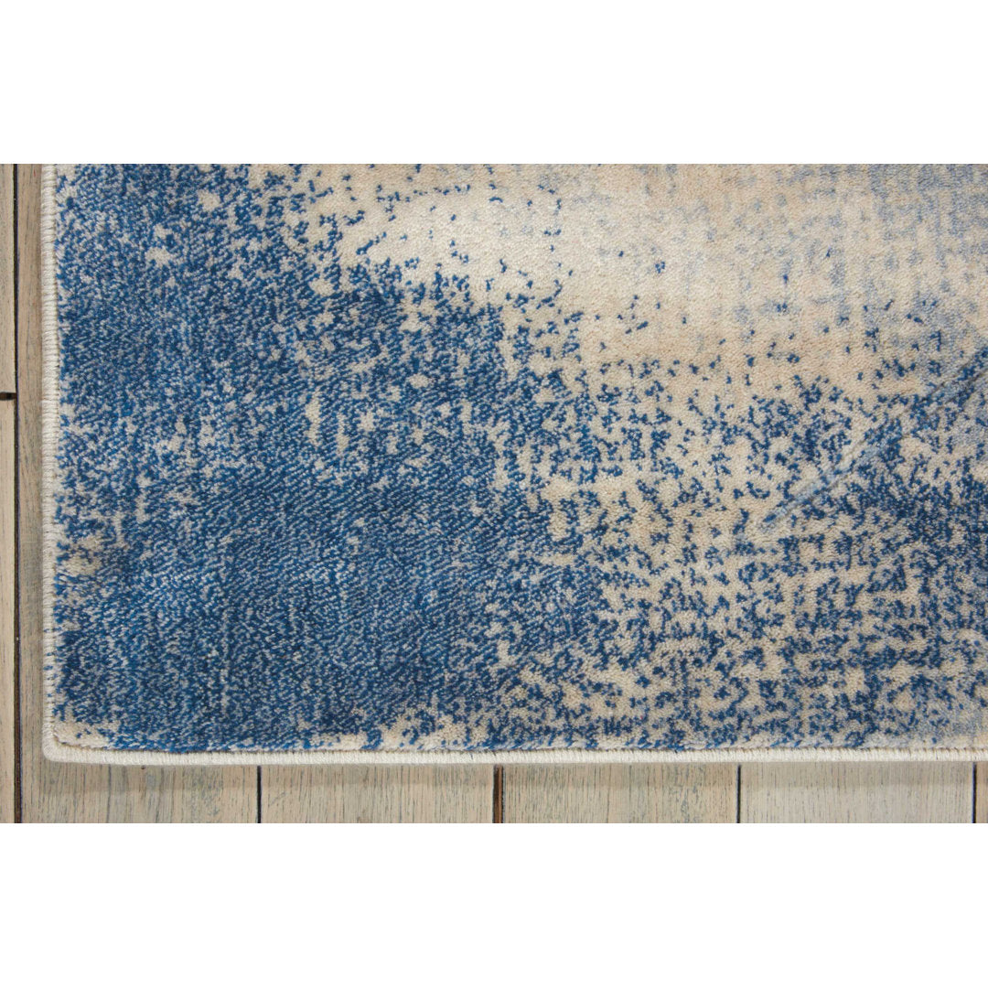 Arnim Floral Blue/Ivory Area Rug Lark Manor™ Rug Size: Rectangle 3'6" x 5'6"