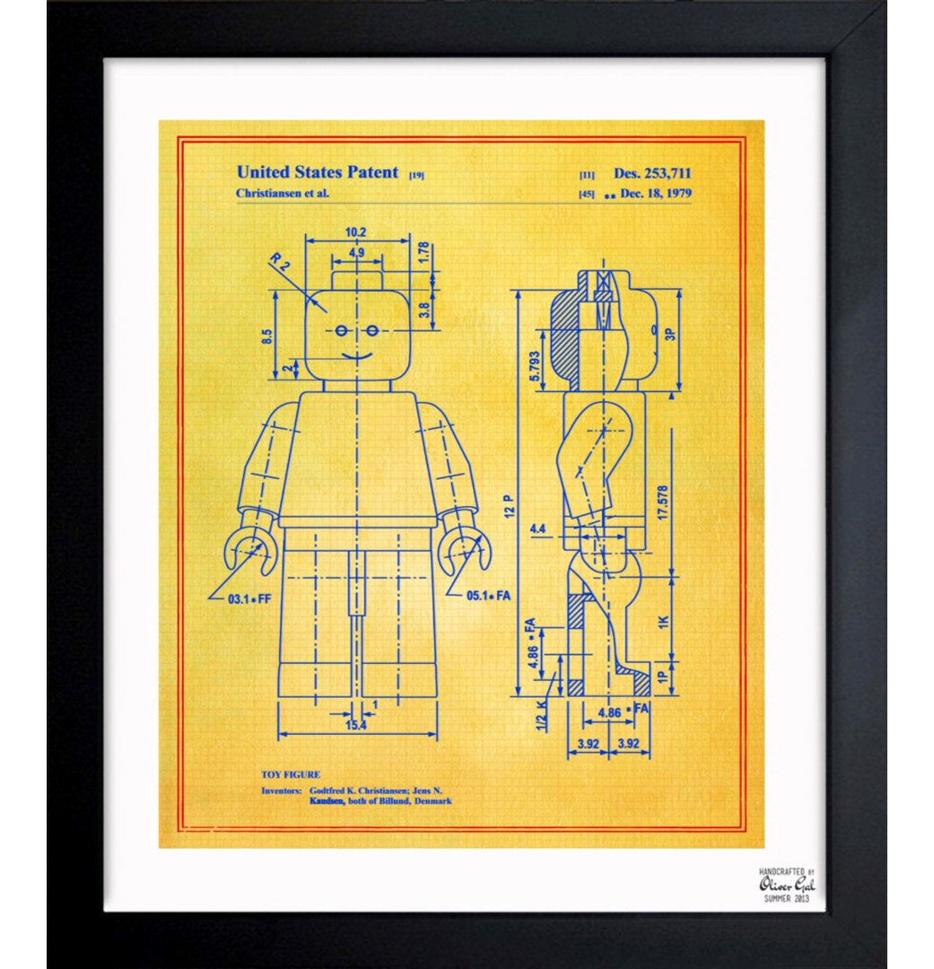 Lego Toy Figure 1979 - Graphic Art Oliver Gal Prints Size: 33.5" H x 27.5" W