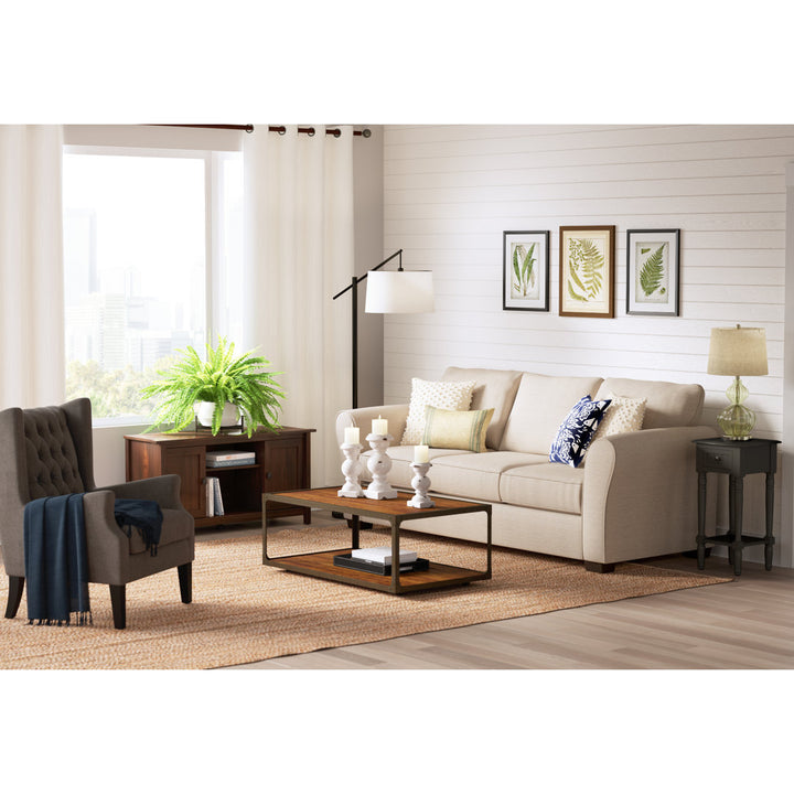Dyanne 69" Task/Reading Floor Lamp Etta Avenue™ Shade Color: Natural Base Finish: Oiled Bronze