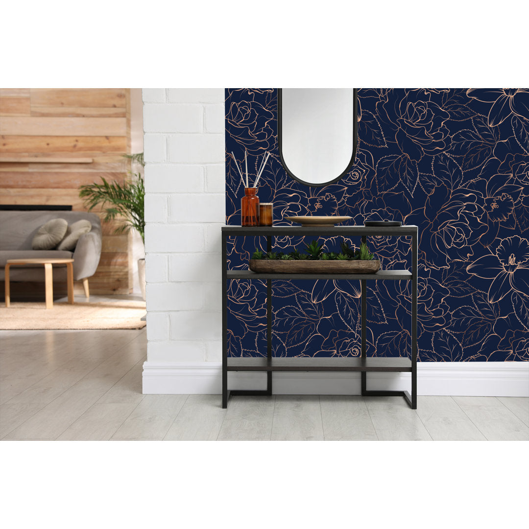 Almina Rose Peony Daffodil Narcissus Blossom 10' L x 24" W Peel and Stick Wallpaper Roll Red Barrel Studio®