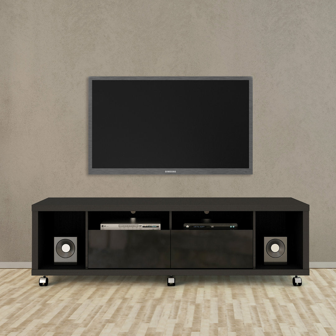 Bassetti TV Stand for TVs up to 60" Brayden Studio® Color: Black Gloss / Black Matte