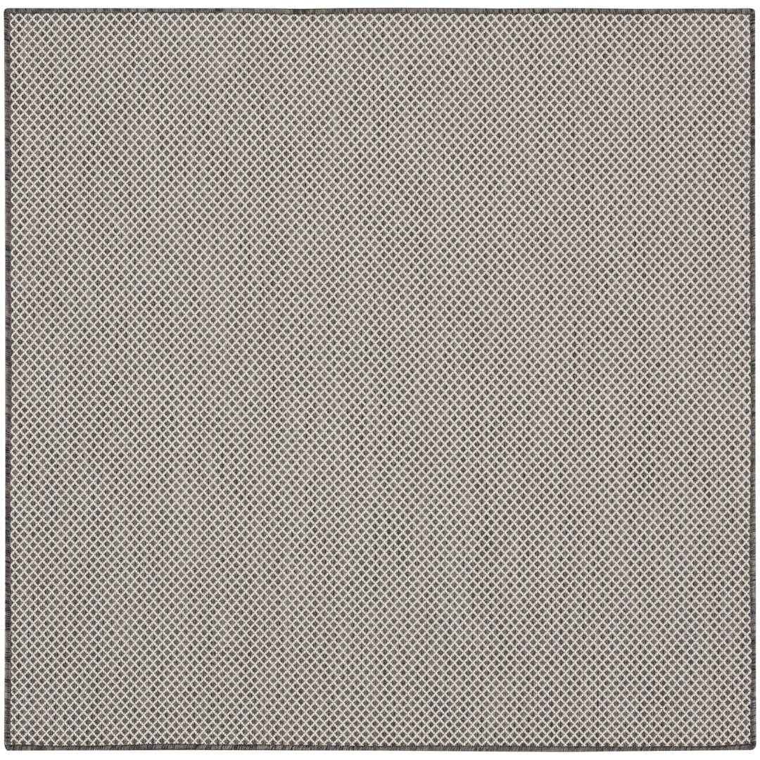 Leia Ivory/Charcoal Gray Indoor / Outdoor Area Rug Sand & Stable™ Rug Size: Square 5'