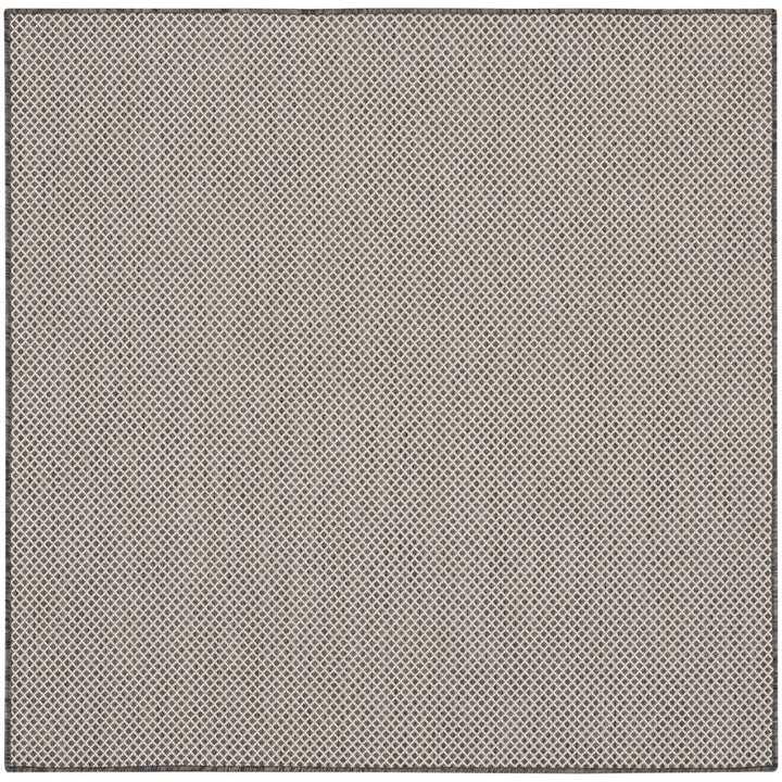Leia Ivory/Charcoal Gray Indoor / Outdoor Area Rug Sand & Stable™ Rug Size: Square 5'