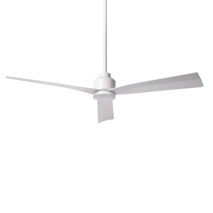 52" Smart Home Compatible 3 Blade Smart Ceiling Fan with Remote WAC Limited Fans Accessories: With Light Kit, Finish: Matte White