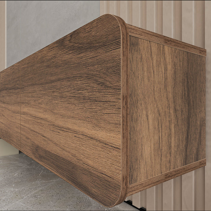 Callysta Floating TV Stand Up to 78" TV's Wall Mounted Media Console Millwood Pines Color: Brown