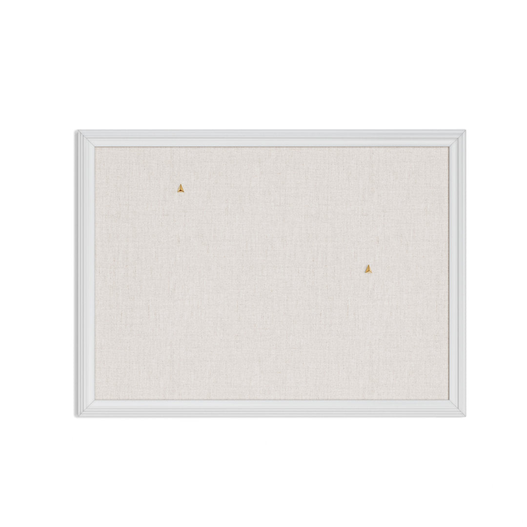 Linen White Décor Frame Wall Mounted Bulletin Board, 23" x 17" U Brands