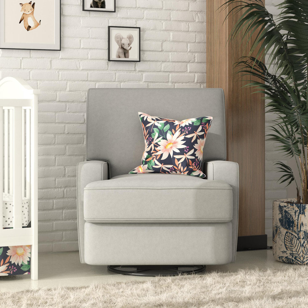 Abingdon Upholstered Swivel Reclining Glider Mack & Milo™ Upholstery Color: Gray Velvet