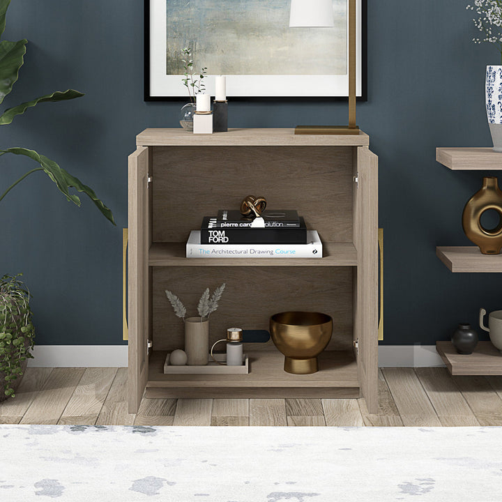 Tillman Accent Cabinet Wade Logan® Color: Antiqued Gray Oak