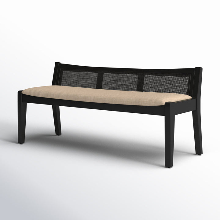 Donner Cane Back Cushioned Bench Joss & Main