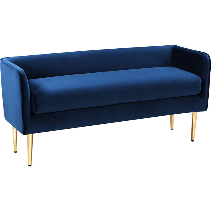 Manuel Upholstered Bench Everly Quinn Color: Navy