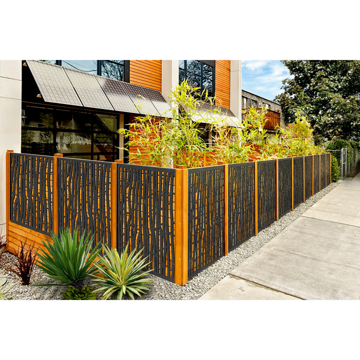 4 ft. H x 3 ft. W Hana Wood Privacy Screen OUTDECO