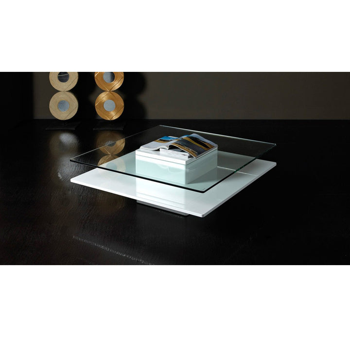 Aser Pedestal Coffee Table Wade Logan® Color: White