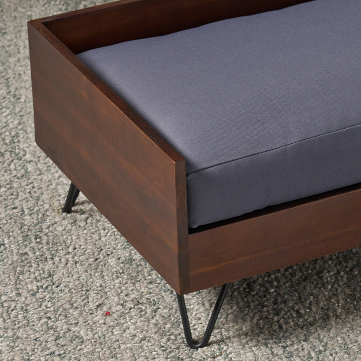Kaylor Mid Century Modern Dog Sofa Tucker Murphy Pet™ Color: Dark Oak/Black/Dark Gray