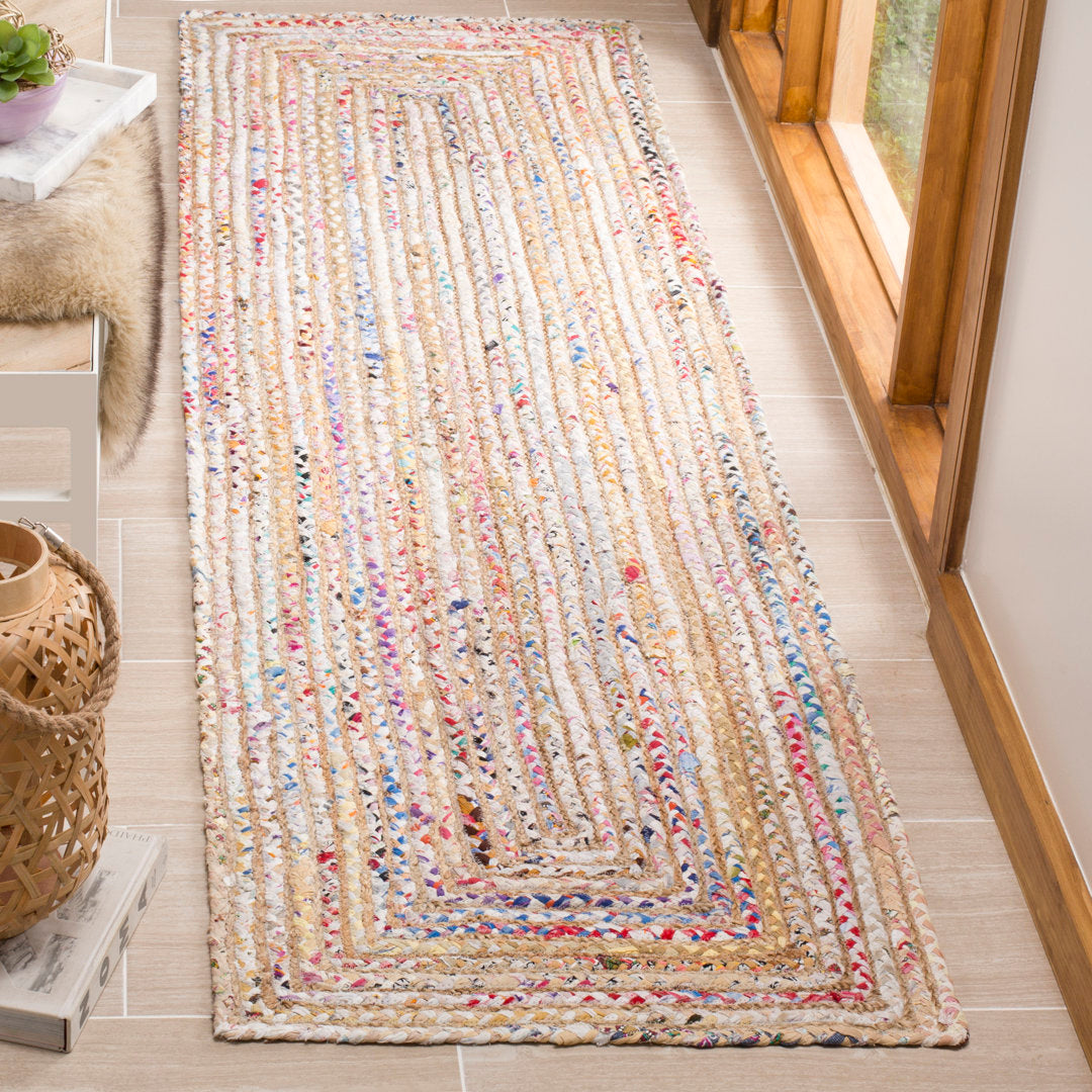 Herzig Hand-Woven Flatweave Cotton Multicolor Area Rug Langley Street® Rug Size: Runner 2'3" x 20'