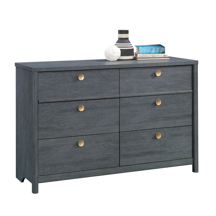 Ayva 6 Drawer 50.95" W Double Dresser Sand & Stable™ Color: Denim Oak