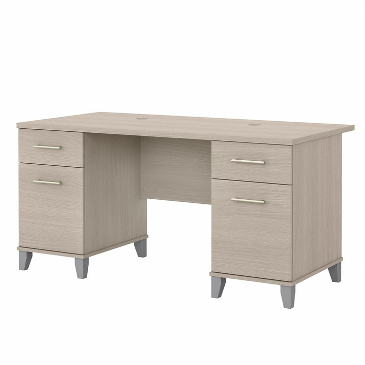 Magomed Executive Desk Gracie Oaks Color: Sand Oak