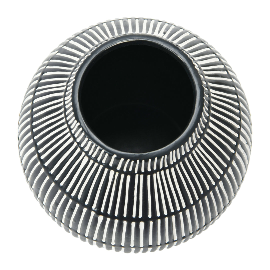 Aida Black/White 5.75" Stoneware Table Vase Joss & Main