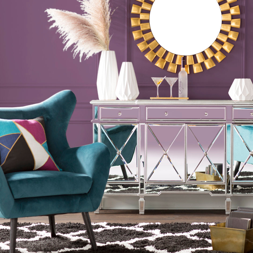 Danney 30'' Wide Tufted Velvet Wingback Chair House of Hampton® Fabric: Dark Teal Velvet
