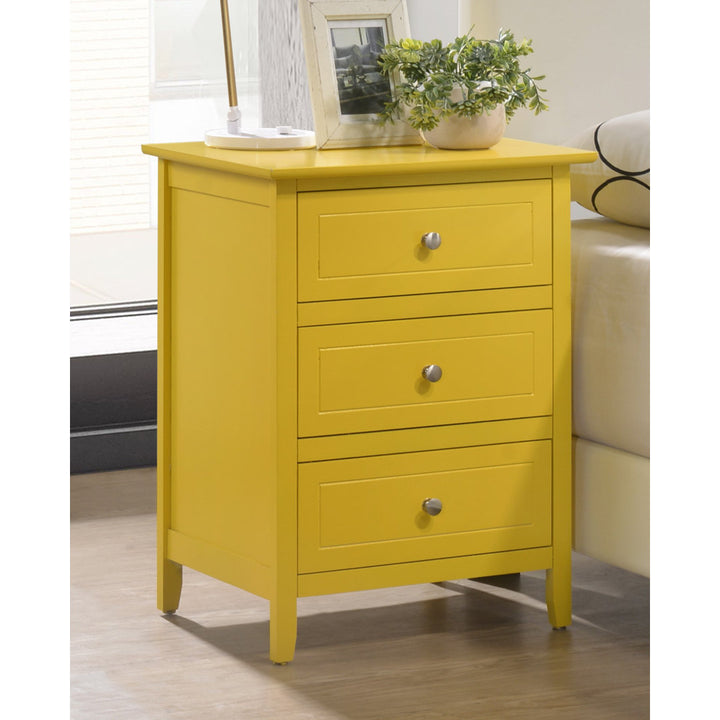Emjay 3 - Drawer Nightstand Glory Furniture Color: Yellow