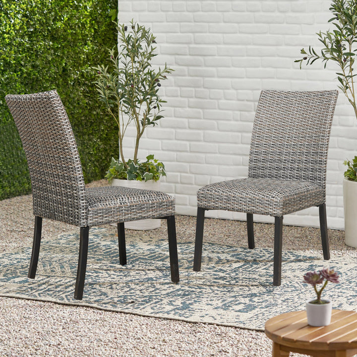 Alphild Rattan Patio Dining Side Chair (Set of 2) Lark Manor™