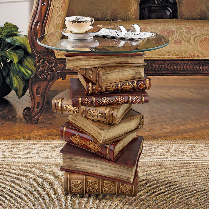 Montegue Stacked Books Glass Figurine Table World Menagerie